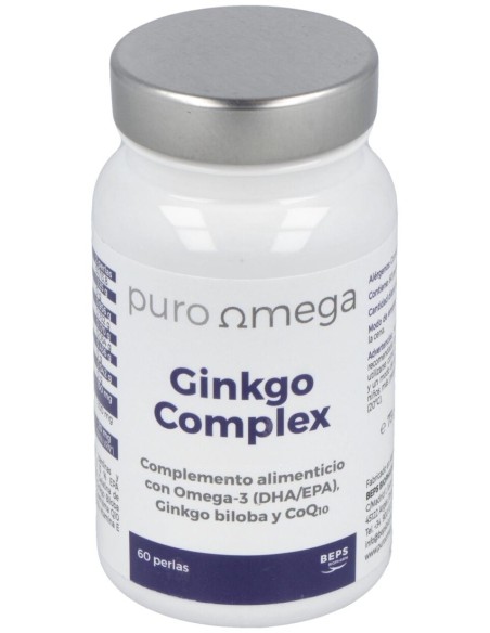 Puro Omega Ginkgo Complex Dha/Epa Q10 60Perlas de Puro Omega