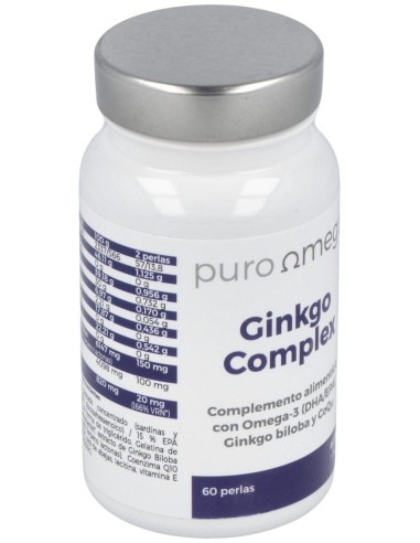 Ginkgo Complex Dha/Epa Q10 - 60 Perlas de Puro Omega