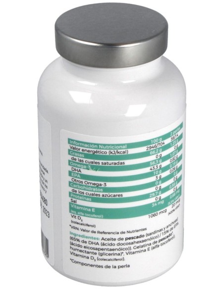 Natural DHA Alta Concentración 180 perlas de Puro Omega