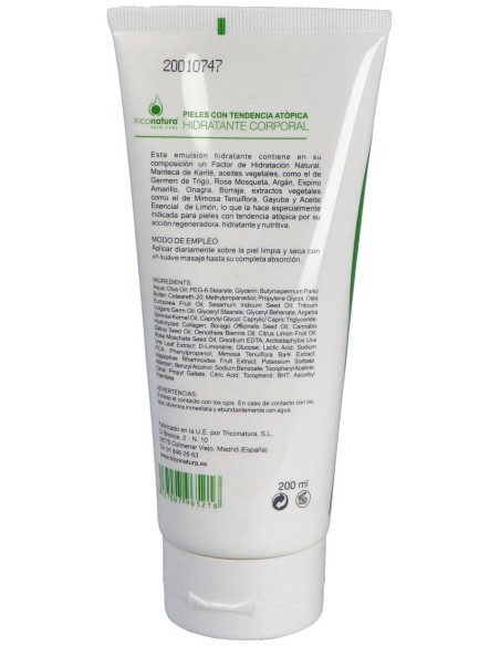 Hidratante Corporal Pieles Atopicas Dermisan 200Ml de Triconatura