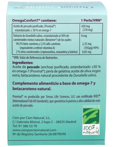 Omegaconfort7 90Cap. de Cien Por Cien Natural