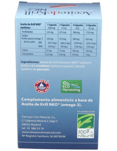 Aceite De Krill Nko 80Perlas de Cien Por Cien Natural