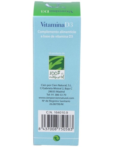 Vitamina D3 Liquida 50Ml. de Cien Por Cien Natural