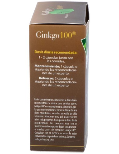 Ginkgo 100 60Cap. de Cien Por Cien Natural
