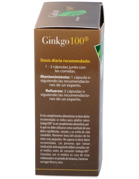 Ginkgo 100 60Cap. de Cien Por Cien Natural