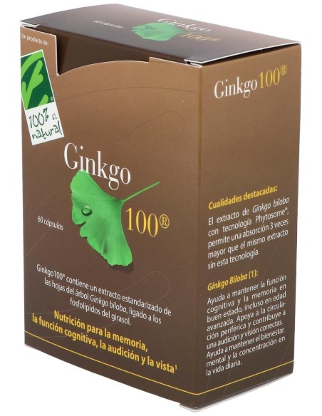 Ginkgo 100 60Cap. de Cien Por Cien Natural