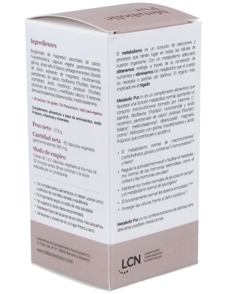 Metabolic Purlcn 60Cap. de Lcn