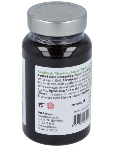 Vita D3 4000Ui 120Perlas de Mundonatural