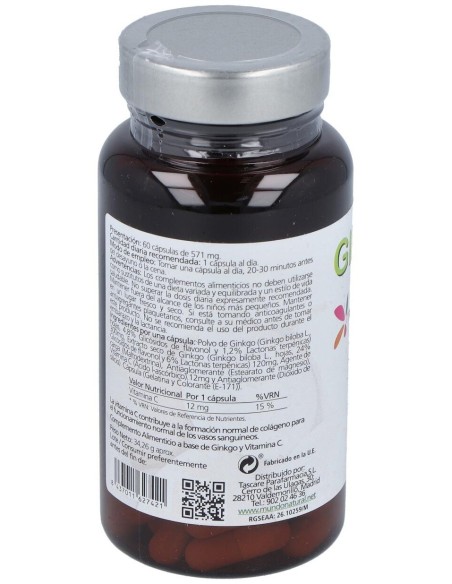 Ginkgotonic 420Mg. 60Cap. de Mundonatural