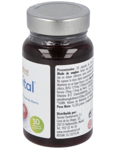 Enervital Hierro 30Cap. de Mundonatural