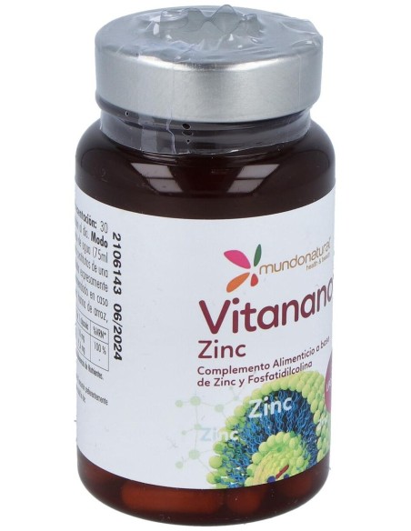 Vitanano Zinc Liposomado 30Cap. de Mundonatural