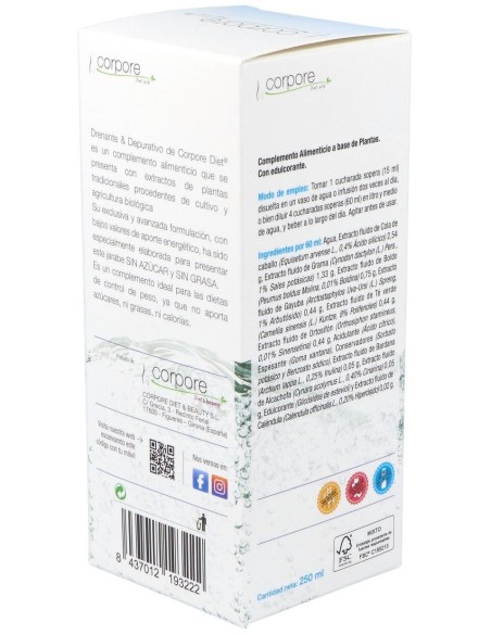 Drenante Y Depurativo 250Ml. Bio de Corpore Diet
