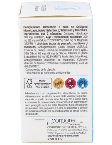 Corpore Beauty Colageno Hidrolizado+Ac Hialur. 60C de Corpore Diet