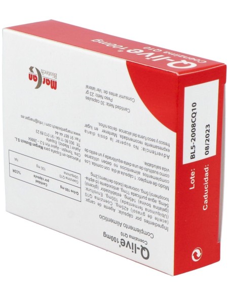 Q-Live Coq10 100Mg. 30Cap. de Margan