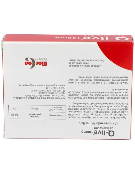 Q-Live Coq10 100Mg. 30Cap. de Margan
