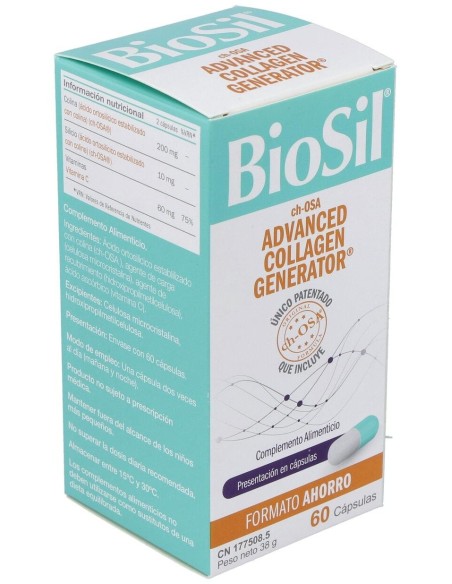 Biosil Generador De Colageno 60 Cápsulas  Biosil