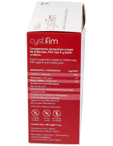 Cystifim 30Sticks Monodosis de Novatech