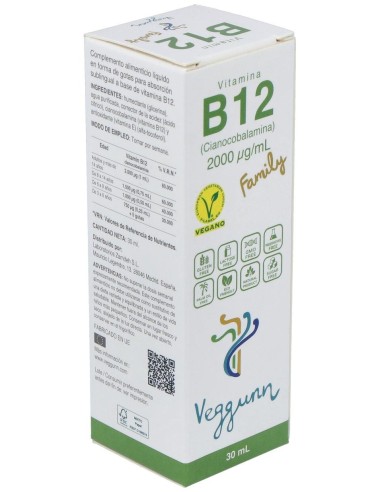 Vitamina B12 Family 30Ml. de Veggunn