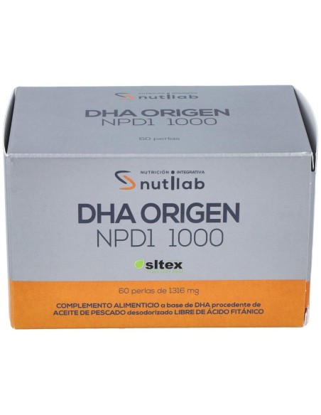 Dha Origen Npd1 1000 Blister 60Perlas. de Nutilab