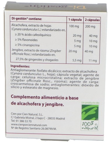 Di-Gestion 30Cap. de Cien Por Cien Natural