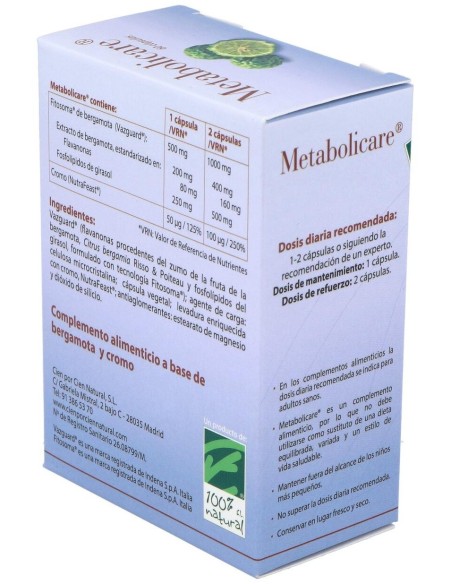 Metabolicare 60Cap. de Cien Por Cien Natural