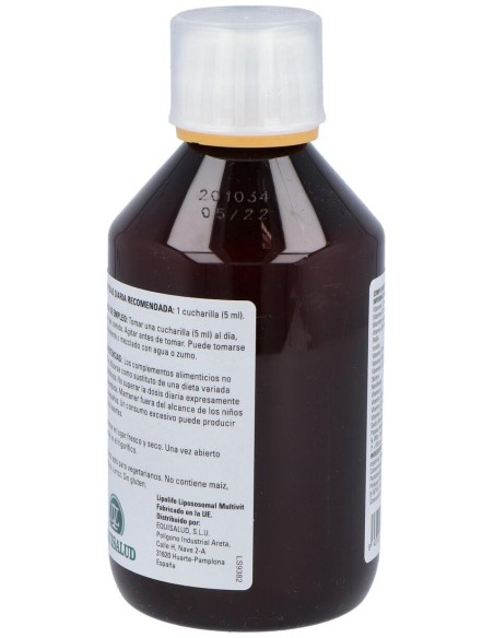Lipolife Liposomal Multivit 250Ml. de Equisalud