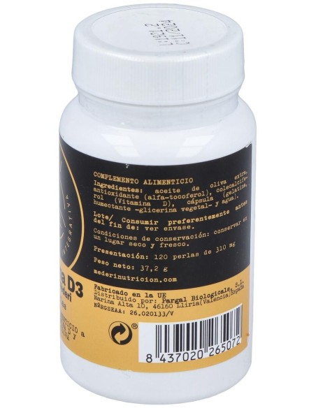 Vitamina D3 4000Ui 120Perlas de Mederi Nutricion Integrativa