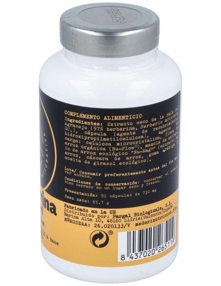 Berberina 90Cap. de Mederi Nutricion Integrativa