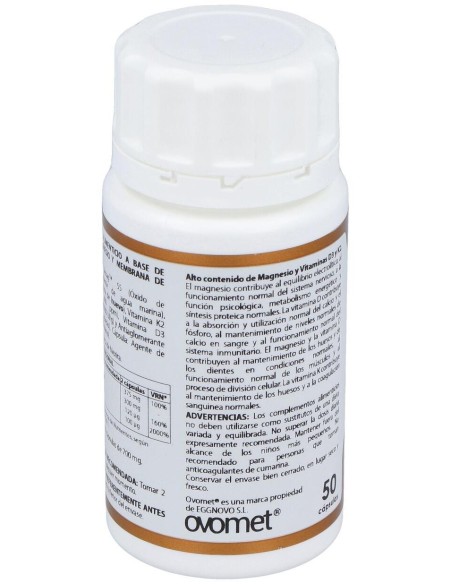 Holovit D3+K2 Con Magnesio Y Membrana Huevo 50Cap de Equisalud