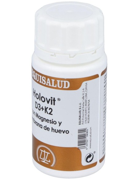 Holovit D3+K2 Con Magnesio Y Membrana Huevo 50Cap de Equisalud