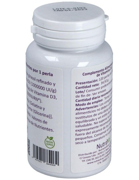 Nutravit Vitamina D3 120Perlas de Nutravit