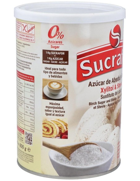 Sucrafor (Azucar De Abedul Y Stevia) 800Gr Sucrafor