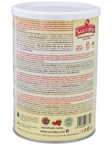 Sucrafor (Azucar De Abedul Y Stevia) 800Gr de Sucrafor