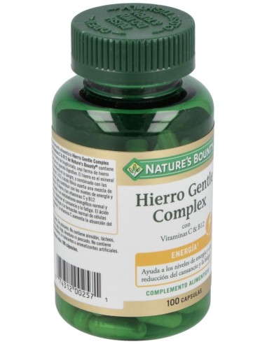 Hierro Gentle Complex 100Cap. de Nature´S Bounty