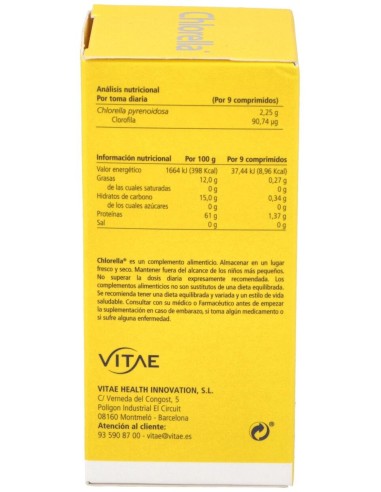 Chlorella 200Mg. 300Comp. de Vitae