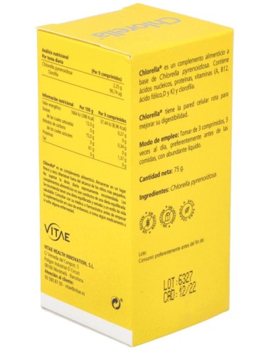 Chlorella 200Mg. 300Comp. de Vitae