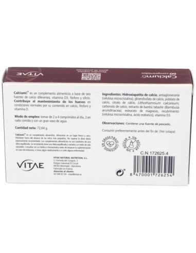 Calcium6 60Comp. de Vitae