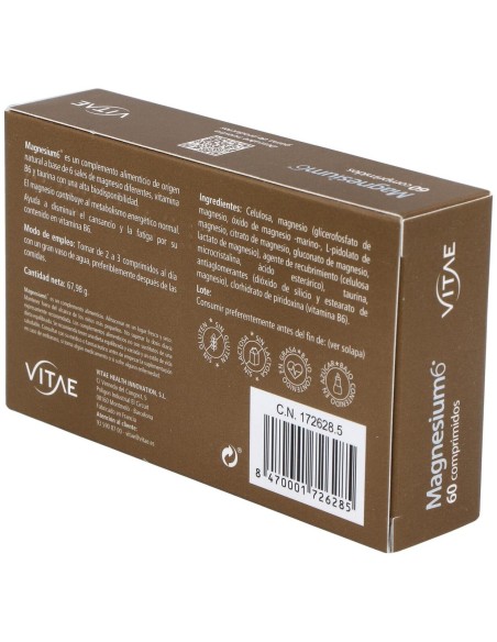 Magnesium6 60 comprimidos    de Vitae