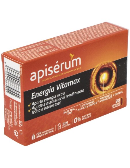 Apiserum Energia Vitamax 30Cap. de Apiserum