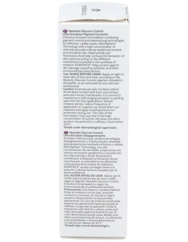 Neoretin Discrom Control Ultra Emulsion Despig 30M de Neoretin