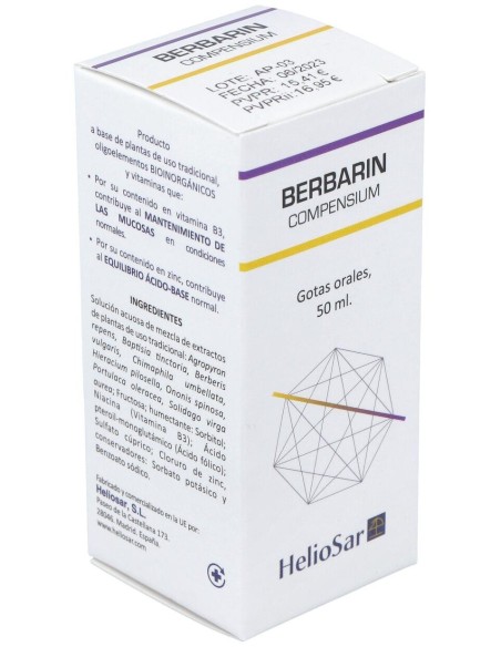 Berbarin Compensium 50Ml. de Heliosar