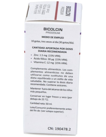 Bicolcin Procesum 50Ml. de Heliosar