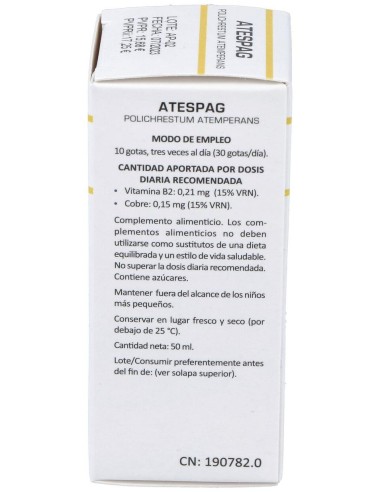 Atespag Polichrestum Atemperans 50Ml. de Heliosar