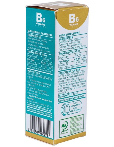 Vitamina B6 Liquida 30Ml. Vitahelp de Marnys