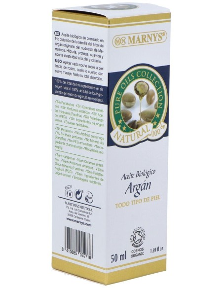 Aceite De Argan Biologico Spray 50Ml. de Marnys
