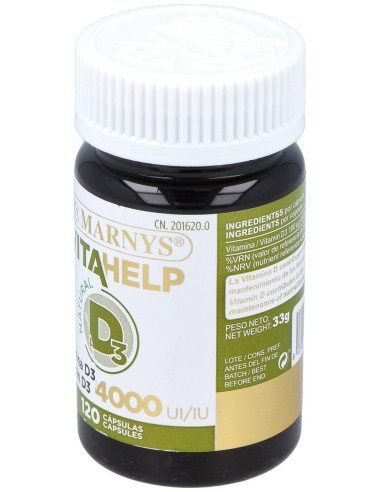Vitahelp Vitamina D 4000Ui 120Perlas de Marnys