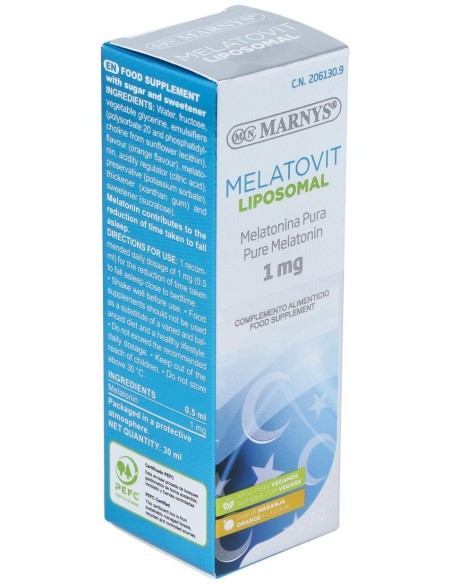 Melatovit Liposomal Melatonina Liposomada 30Ml. de Marnys