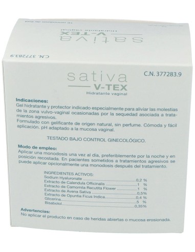 Cosmeclinik Sativa V-Tex 16Pipetas de Sativa