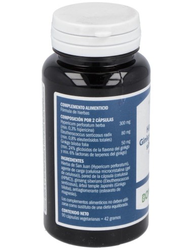 Hiperico-Ginkgo-Ginseng Siberiano Extracto 90Vcap. de Bonusan