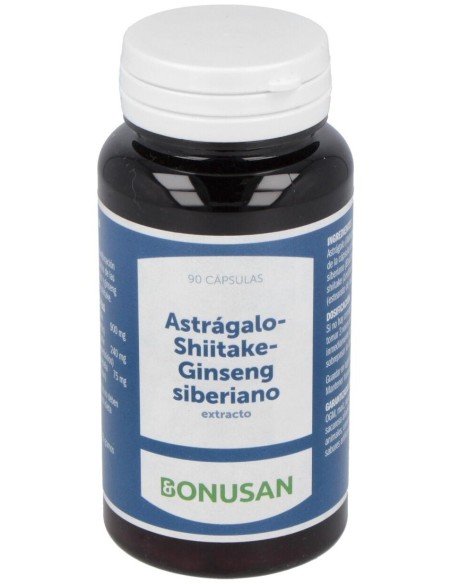 Astragalo-Shiitake-Ginseng Siberiano Extra 90Vcap. de Bonusan